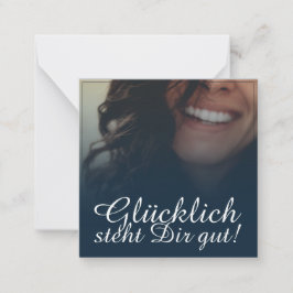 Glücklich, du Arsch! - Blau Mitteilungskarte