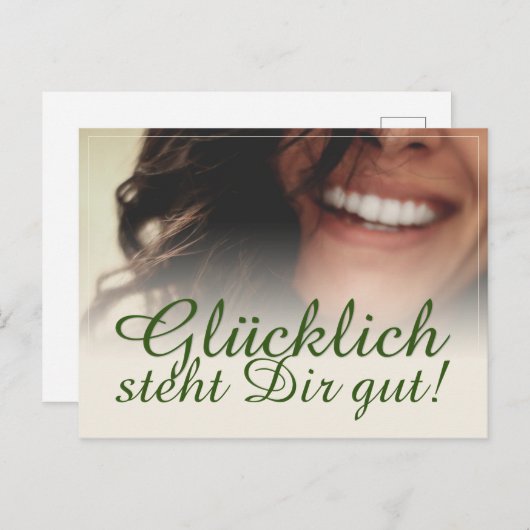 Glücklich, du Arsch! Feiertagspostkarte (Vorne/Hinten)