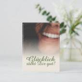 Glücklich, du Arsch! Feiertagspostkarte (Stehend Vorderseite)