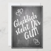 Glücklich, du Arsch! - im Kreidetafelstil (Vorderseite)