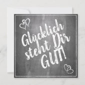 Glücklich, du Arsch! - im Kreidetafelstil (Vorderseite)