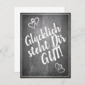 Glücklich, du Arsch! - im Kreidetafelstil (Vorne/Hinten)