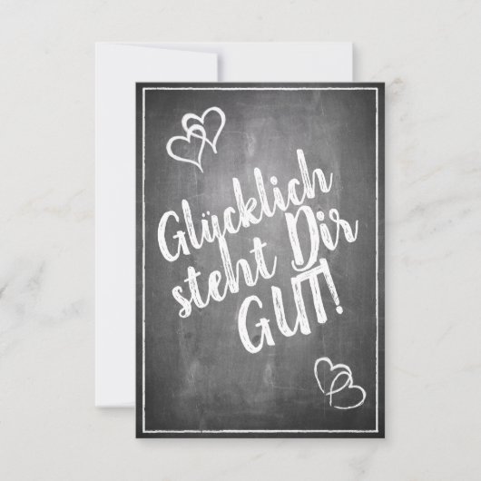 Glücklich, du Arsch! - im Kreidetafelstil (Vorderseite)