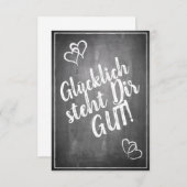 Glücklich, du Arsch! - im Kreidetafelstil (Vorne/Hinten)