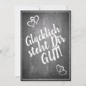 Glücklich, du Arsch! - im Kreidetafelstil (Vorderseite)