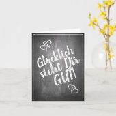 Glücklich, du Arsch! - im Kreidetafelstil Karte (Gelbe Blume)