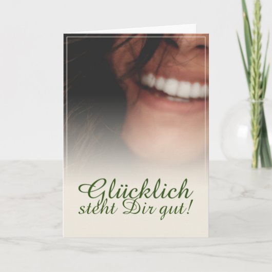 Glücklich, du Arsch! Karte (Vorderseite)