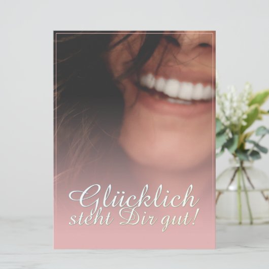 Glücklich, du Arsch! - Rosé (Stehend Vorderseite)