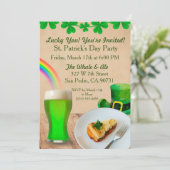 Glücklich, du bist eingeladen St. Patrick's Day-Au Einladung (Stehend Vorderseite)