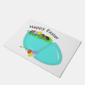 "GLÜCKLICH EASTER" EGG FUßMATTE (Schrägansicht)