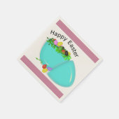 "GLÜCKLICH EASTER" EGG SERVIETTE (Ecke)