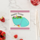 "GLÜCKLICH EASTER" EGG SERVIETTE (Beispiel)