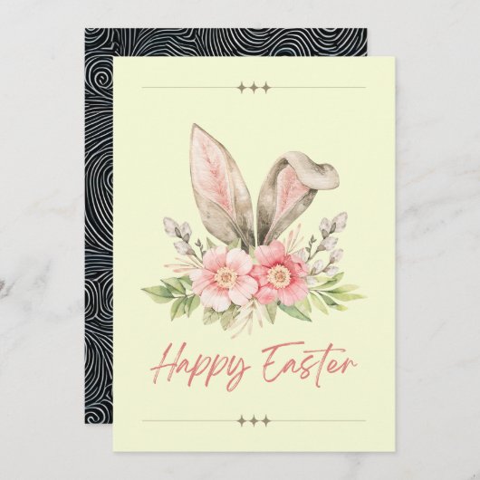 GLÜCKLICH EASTER EINLADUNG (Vorne/Hinten)