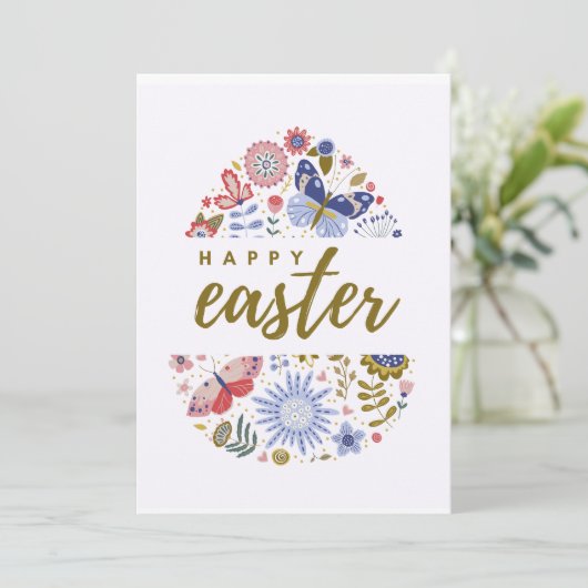 GLÜCKLICH EASTER EINLADUNG (Stehend Vorderseite)