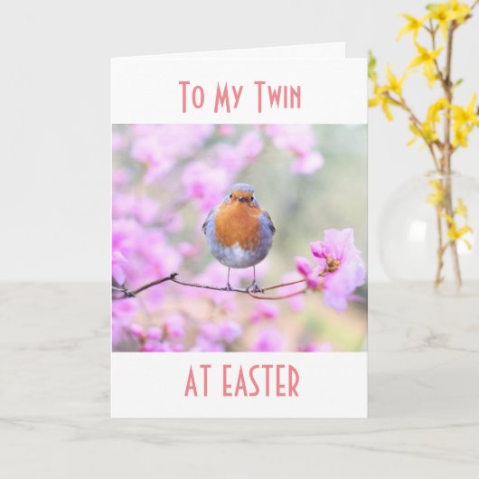 GLÜCKLICH *EASTER* FÜR MEIN **TWIN** KARTE (Gelbe Blume)