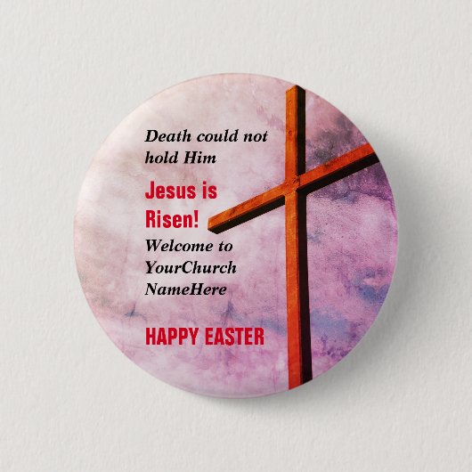 GLÜCKLICH EASTER | Jesus ist Risen Button (Vorderseite)