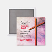GLÜCKLICH EASTER | Jesus ist Risen CHURCH Magnet (Vorderseite/Rückseite)