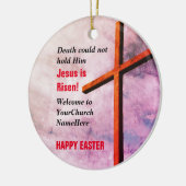 GLÜCKLICH EASTER | Jesus ist Risen Keramik Ornament (Links)
