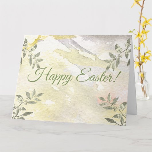 GLÜCKLICH EASTER KARTE (Gelbe Blume)