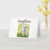GLÜCKLICH "EASTER" MIT BABY LAMB FÜR SIE KARTE (Gelbe Blume)