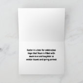 GLÜCKLICH *EASTER" UND GLÜCKLICH *FRÜHJAHR* FEIERTAGSKARTE (Innenseite)