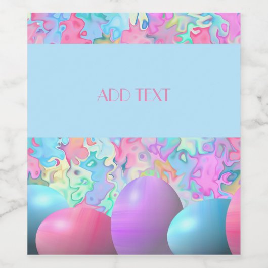 GLÜCKLICH EASTER WEINETIKETT (Einzelnes Label)