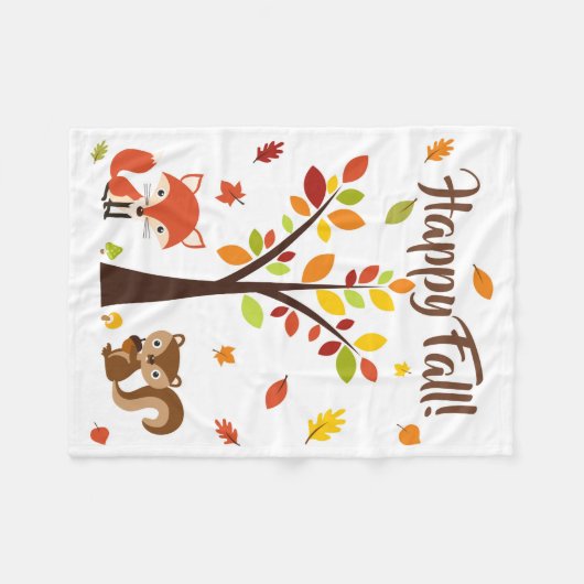 GLÜCKLICH FALL! FLEECEDECKE (Vorderseite (Horizontal))