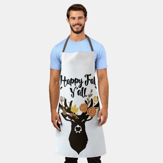 GLÜCKLICH FALL Y'ALL Reh Kopf Schürze (Getragen)