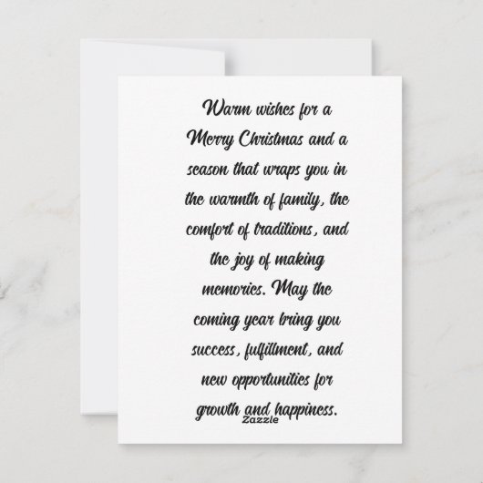 glücklich feiertagskarte (Rückseite)