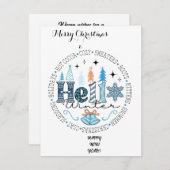 glücklich feiertagskarte (Vorne/Hinten)