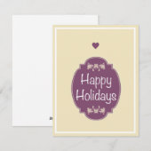 glücklich feiertagskarte (Vorne/Hinten)