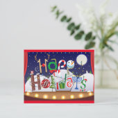 glücklich feiertagspostkarte (Stehend Vorderseite)