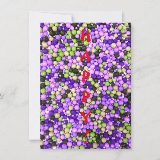 GLÜCKLICH! Flache Grußkarte (Vorderseite)