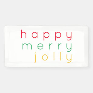 GLÜCKLICH FROH SELIG 60x30 cm Banner