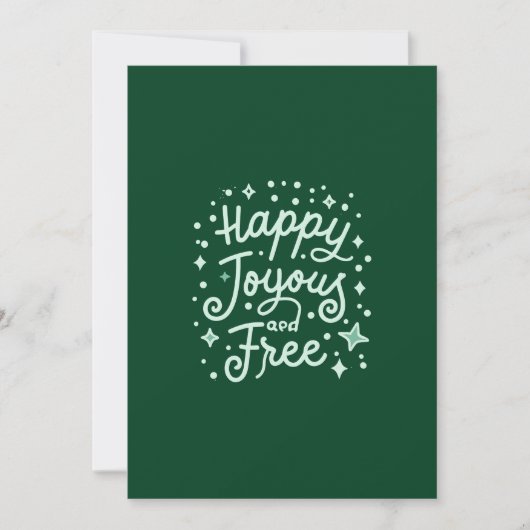 Glücklich, fröhlich, frei, dankbar, Weihnachten (Vorderseite)