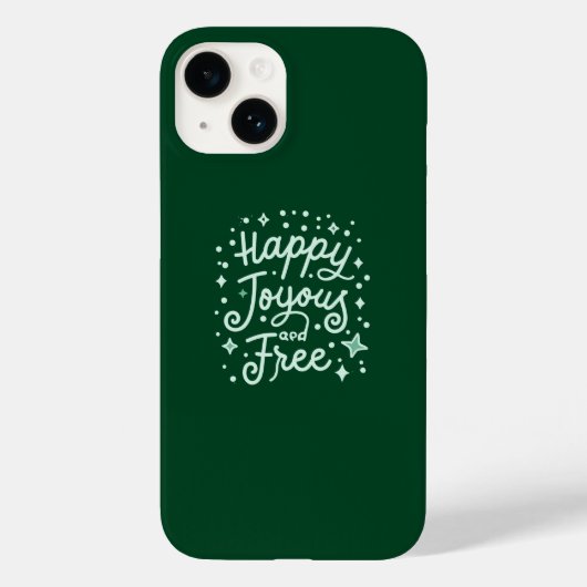 Glücklich, fröhlich, frei, dankbar, Weihnachten Case-Mate iPhone Hülle (Rückseite)