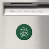Glücklich, fröhlich, frei, dankbar, Weihnachten Magnet (In Situ (Geschirrspüler))