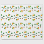 Glücklich - Funny St. Patrick's Day Geschenkpapier (Flach)