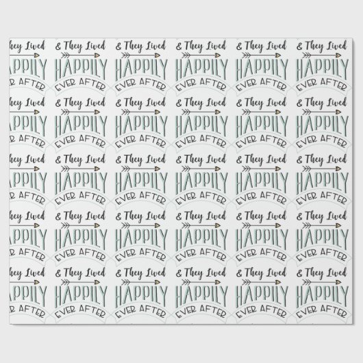 Glücklich für immer geschenkpapier (Flach)