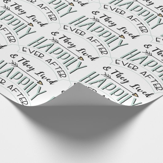 Glücklich für immer geschenkpapier (Ecke)