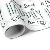 Glücklich für immer geschenkpapier (Rolleneckpunkt)