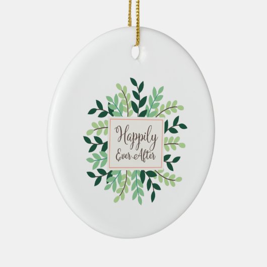 Glücklich für immer keramik ornament (Rechts)