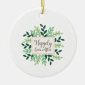 Glücklich für immer keramik ornament (Vorne)