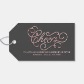 Glücklich für immer nach Hochzeit Geschenkanhänger (Rückseite Horizontal)