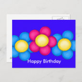 Glücklich, Geburtskarte Postkarte (Vorne/Hinten)