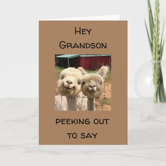 GLÜCKLICH *GEBURTSTAG* AUF MEINE *GRANDSON* KARTE (Vorderseite)