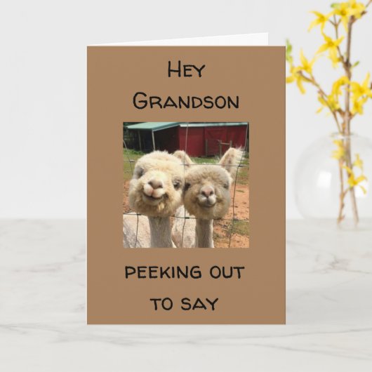 GLÜCKLICH *GEBURTSTAG* AUF MEINE *GRANDSON* KARTE (Gelbe Blume)