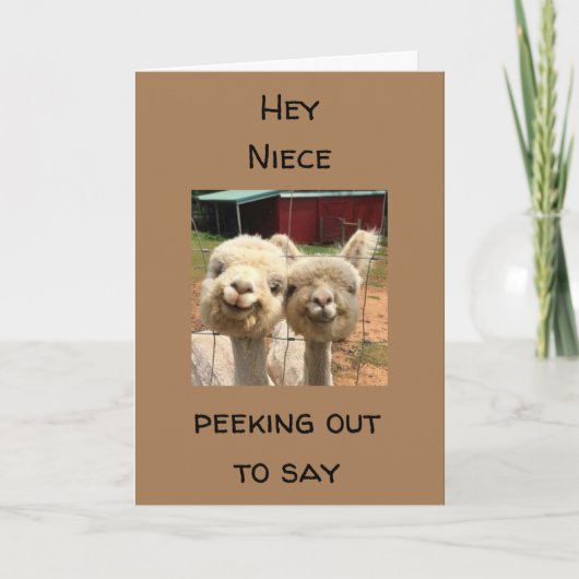 GLÜCKLICH *GEBURTSTAG* AUF MEINE *NIECE* KARTE (Vorderseite)