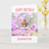 GLÜCKLICH *GEBURTSTAG* BIS ***GRANDMOTHER*** KARTE (Gelbe Blume)