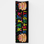 GLÜCKLICH GEBURTSTAG! Cake & Confetti Banner (Vertikal)